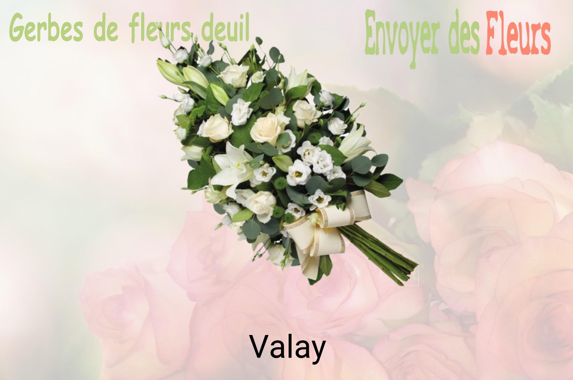 Gerbe de fleurs de deuil livrée à Valay